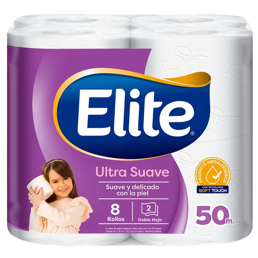 Papel Higiénico Elite 8 Rollos 50mts